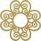 Ekena Millwork Cohen Architectural Grade PVC Pierced Ceiling Medallion, Gold, 30"OD x 10 1/4"ID x 1"P CMPP30COSGO - alternate 1